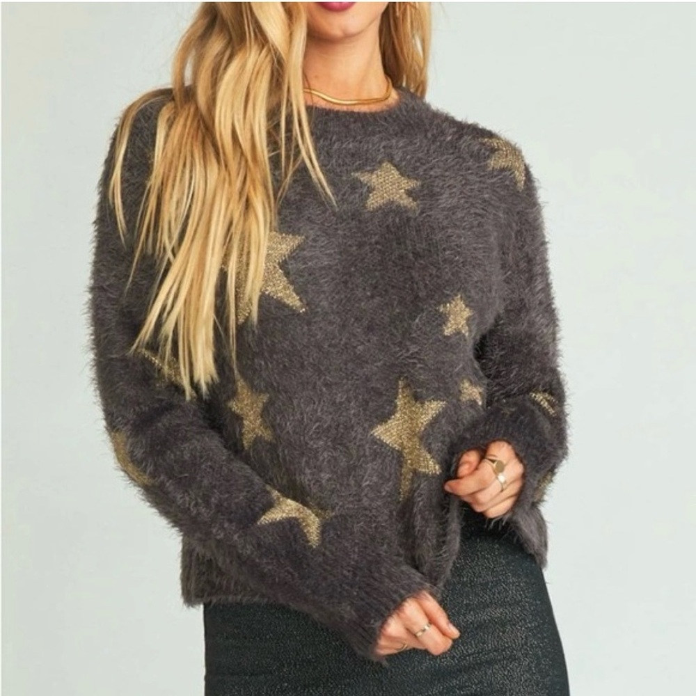 Show Me Your MuMu Starry Night Sweater - Charcoal and Gold